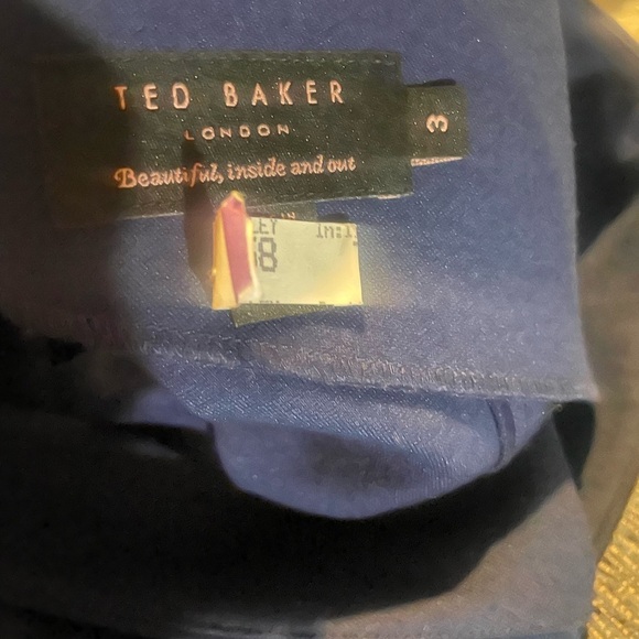 Ted Baker Sz 3 (US 8-10) jersey knit asymmetrical business career sheath dress - Picture 5 of 9